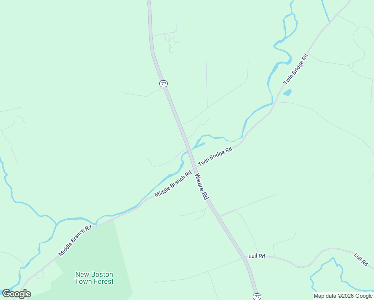 map of restaurants, bars, coffee shops, grocery stores, and more near 461 Weare Road in New Boston