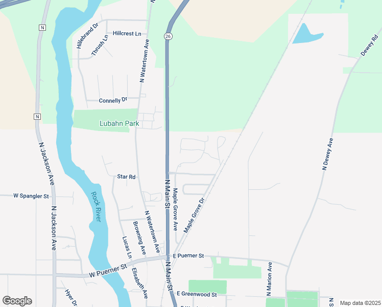 map of restaurants, bars, coffee shops, grocery stores, and more near 303 Maple Grove Drive in Jefferson