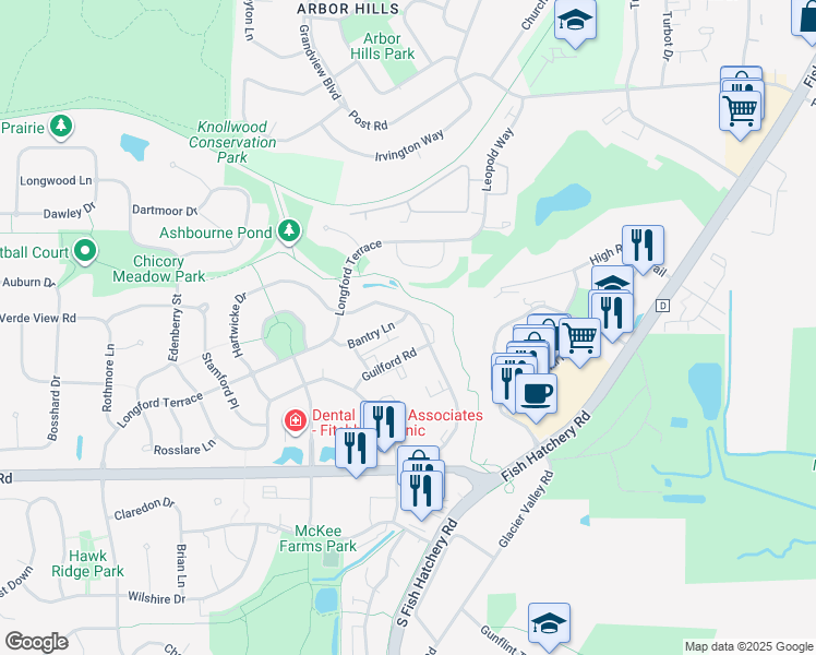 map of restaurants, bars, coffee shops, grocery stores, and more near 5567 Bantry Lane in Fitchburg