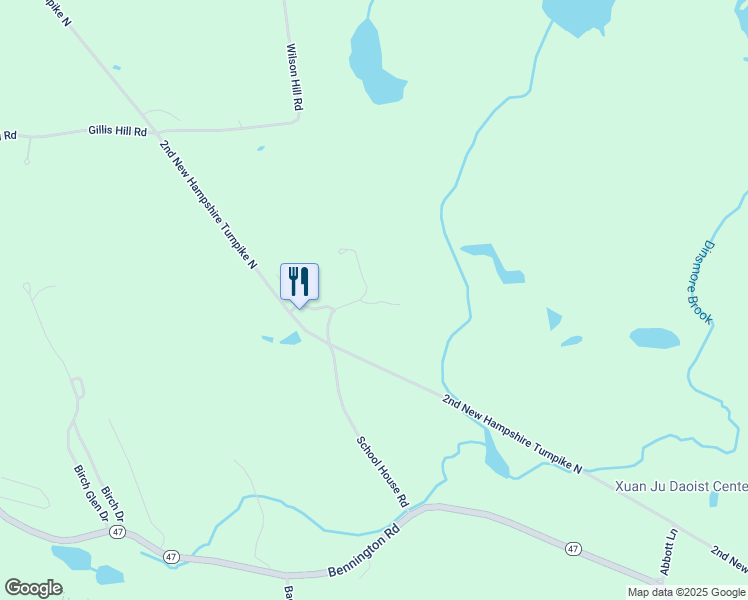 map of restaurants, bars, coffee shops, grocery stores, and more near 736 2nd New Hampshire Turnpike North in Francestown