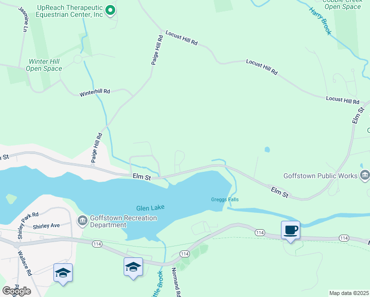 map of restaurants, bars, coffee shops, grocery stores, and more near 251 Elm Street in Goffstown