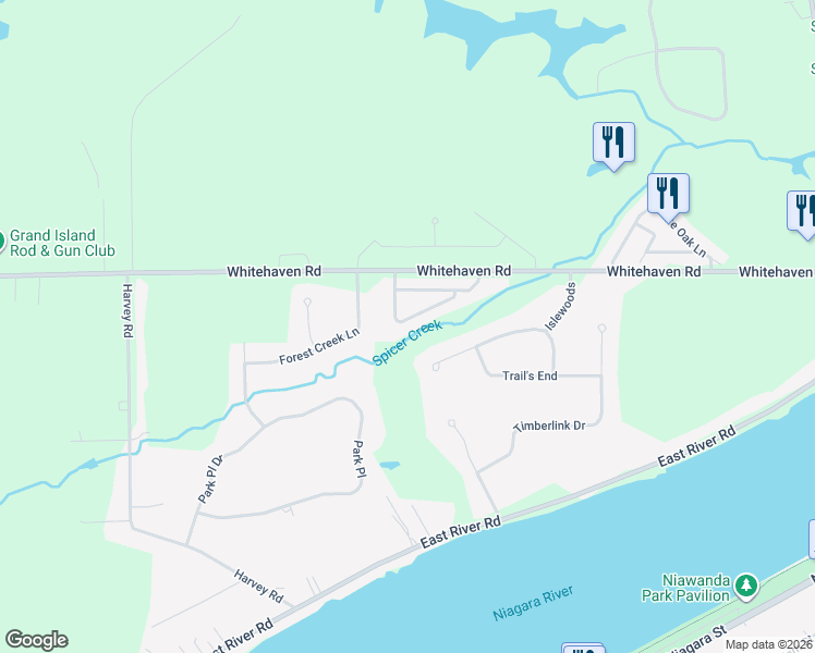 map of restaurants, bars, coffee shops, grocery stores, and more near 478 Whitehaven Road in Grand Island