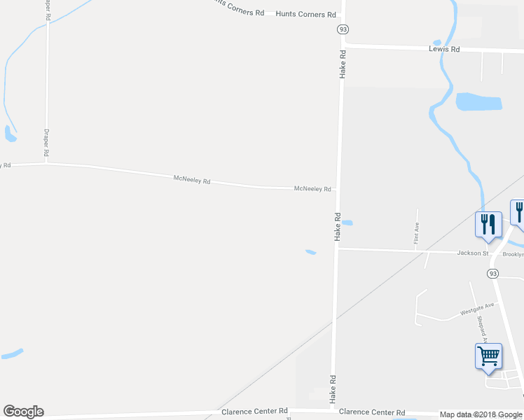map of restaurants, bars, coffee shops, grocery stores, and more near 12491 McNeeley Road in Akron