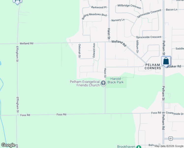 map of restaurants, bars, coffee shops, grocery stores, and more near 176 Beckett Crescent in Pelham
