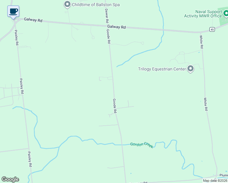 map of restaurants, bars, coffee shops, grocery stores, and more near 1164 Goode Road in Ballston Spa