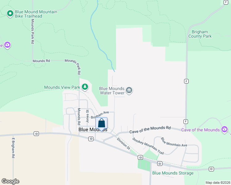 map of restaurants, bars, coffee shops, grocery stores, and more near 3044 Mounds View Road in Blue Mounds