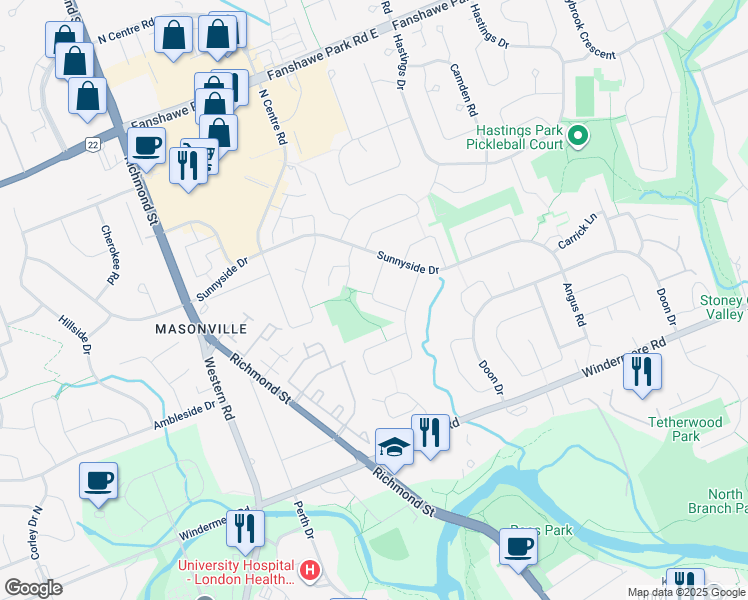 Carriage Hills Resort Map 31 Carriage Hill Crescent, London On - Walk Score