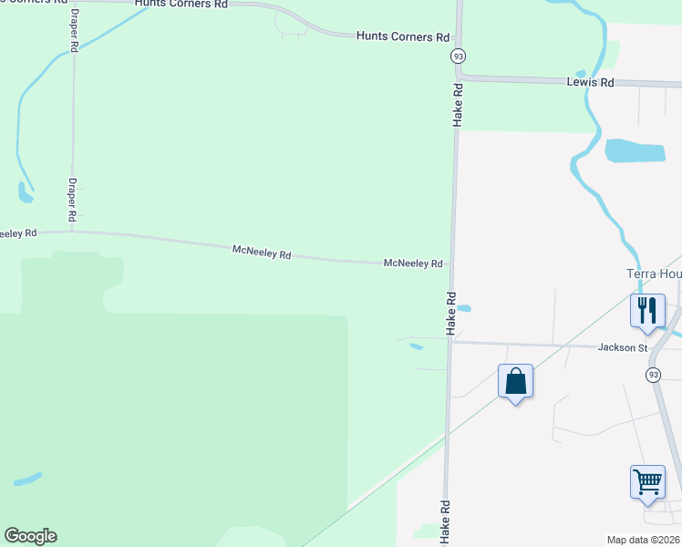 map of restaurants, bars, coffee shops, grocery stores, and more near 12481 McNeeley Road in Akron