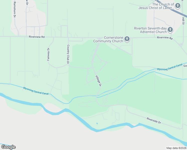 map of restaurants, bars, coffee shops, grocery stores, and more near 518 Village Drive in Riverton