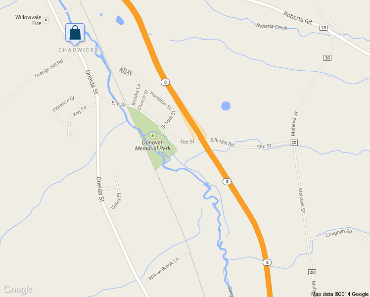 map of restaurants, bars, coffee shops, grocery stores, and more near 9462 Elm St in Chadwicks