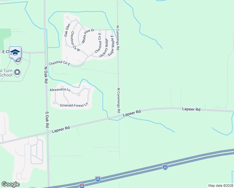 map of restaurants, bars, coffee shops, grocery stores, and more near 1041 North Cummings Road in Davison