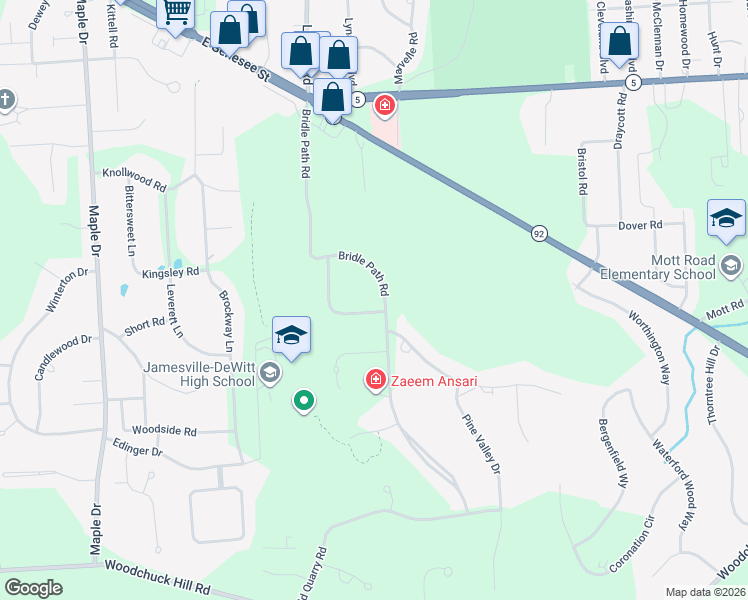 map of restaurants, bars, coffee shops, grocery stores, and more near 6979 Colonial Drive in Fayetteville