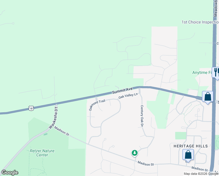 map of restaurants, bars, coffee shops, grocery stores, and more near 3724 Summit Avenue in Vernon