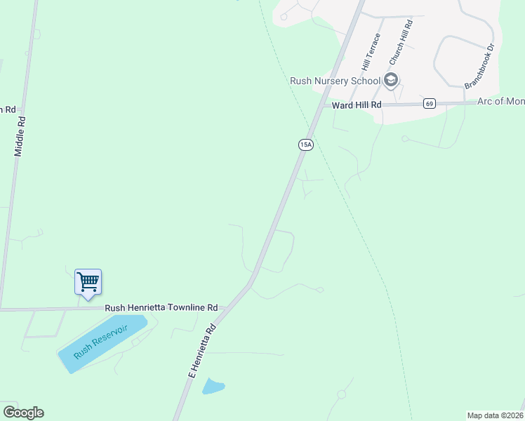 map of restaurants, bars, coffee shops, grocery stores, and more near 5041 East Henrietta Road in Henrietta