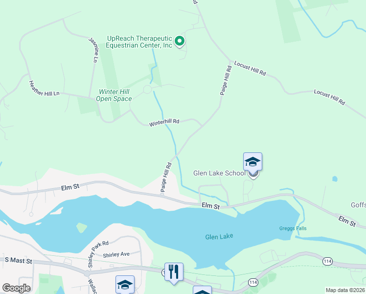 map of restaurants, bars, coffee shops, grocery stores, and more near 41 Paige Hill Rd in Goffstown