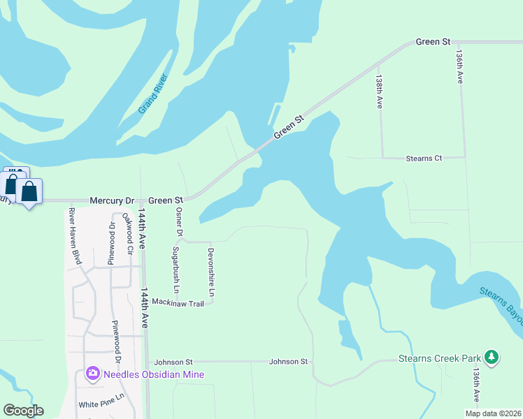 map of restaurants, bars, coffee shops, grocery stores, and more near 14215 Osner Drive in Grand Haven