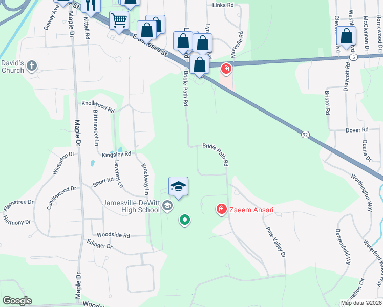 map of restaurants, bars, coffee shops, grocery stores, and more near 6960 Colonial Drive in Fayetteville