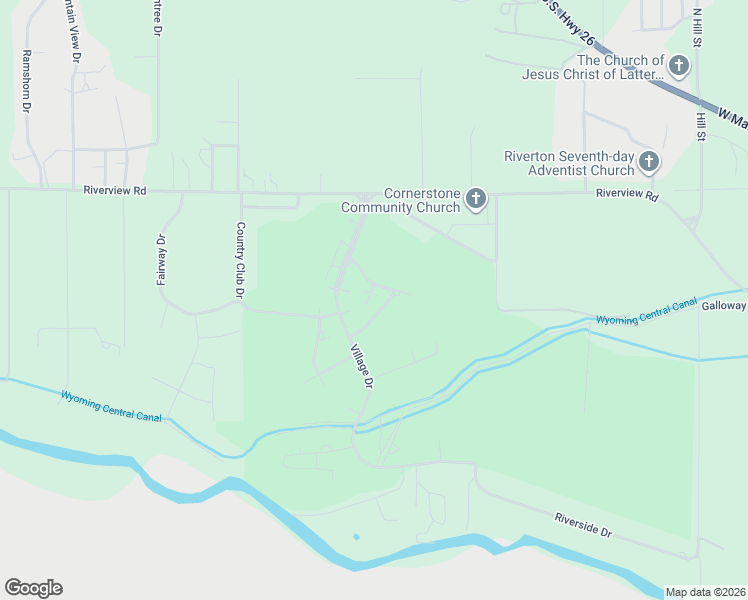 map of restaurants, bars, coffee shops, grocery stores, and more near 3907 Spy Glass Circle in Riverton