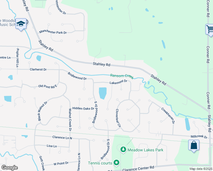 map of restaurants, bars, coffee shops, grocery stores, and more near 8481 Lakemont Dr in East Amherst
