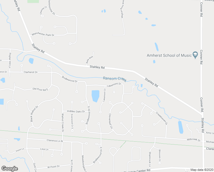 map of restaurants, bars, coffee shops, grocery stores, and more near 8605 Lakemont Drive in East Amherst