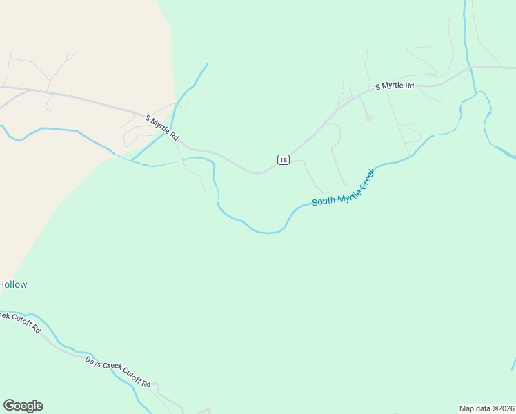 map of restaurants, bars, coffee shops, grocery stores, and more near 2965 South Myrtle Road in Myrtle Creek