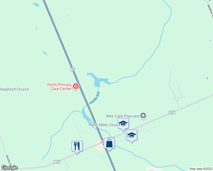 map of restaurants, bars, coffee shops, grocery stores, and more near 4135 New York 30 in Amsterdam