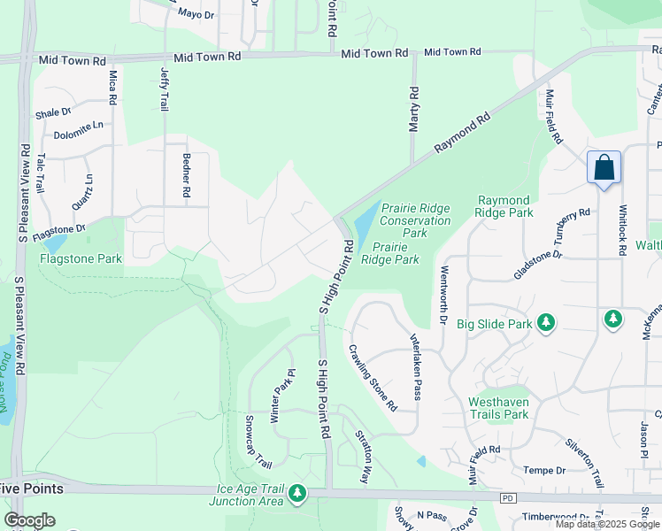 map of restaurants, bars, coffee shops, grocery stores, and more near 2801 Hickory Ridge Road in Madison