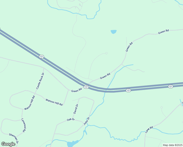 map of restaurants, bars, coffee shops, grocery stores, and more near 57 Green Road in Raymond