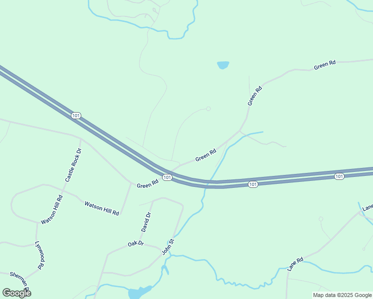 map of restaurants, bars, coffee shops, grocery stores, and more near 57 Green Road in Raymond