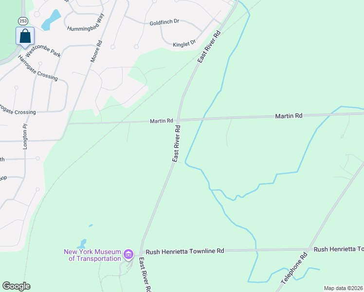 map of restaurants, bars, coffee shops, grocery stores, and more near 6034 East River Road in West Henrietta