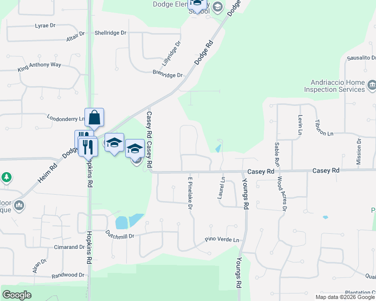 map of restaurants, bars, coffee shops, grocery stores, and more near 165 Nicole Court in East Amherst