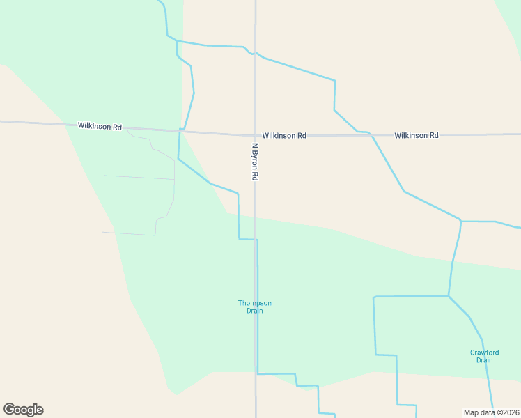map of restaurants, bars, coffee shops, grocery stores, and more near 1760 North Byron Road in Lennon
