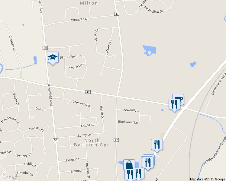 map of restaurants, bars, coffee shops, grocery stores, and more near 300 Northline Road in Ballston Spa