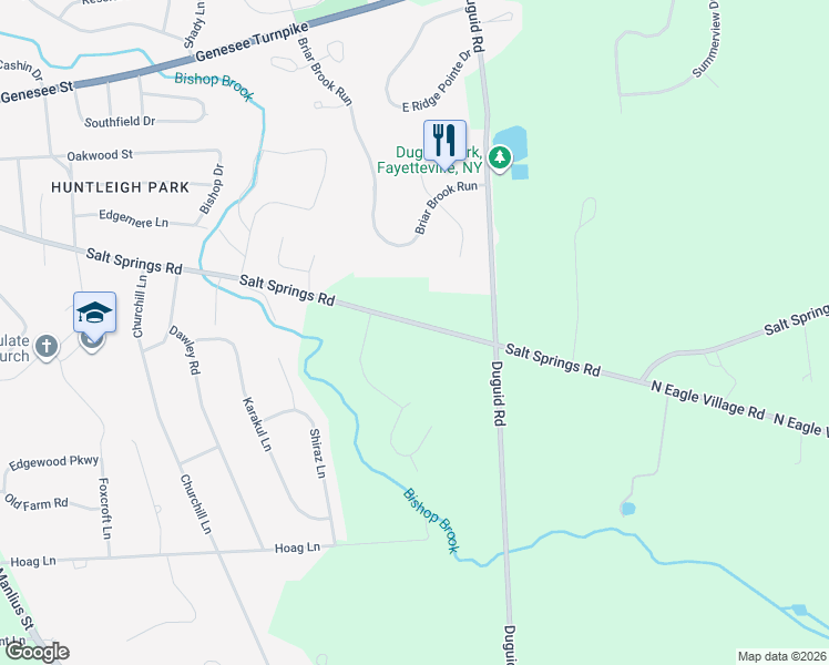map of restaurants, bars, coffee shops, grocery stores, and more near 7884 Salt Springs Road in Fayetteville
