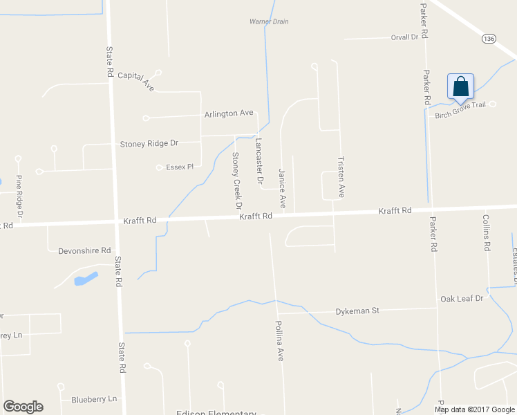 map of restaurants, bars, coffee shops, grocery stores, and more near 3784 Krafft Road in Fort Gratiot Township