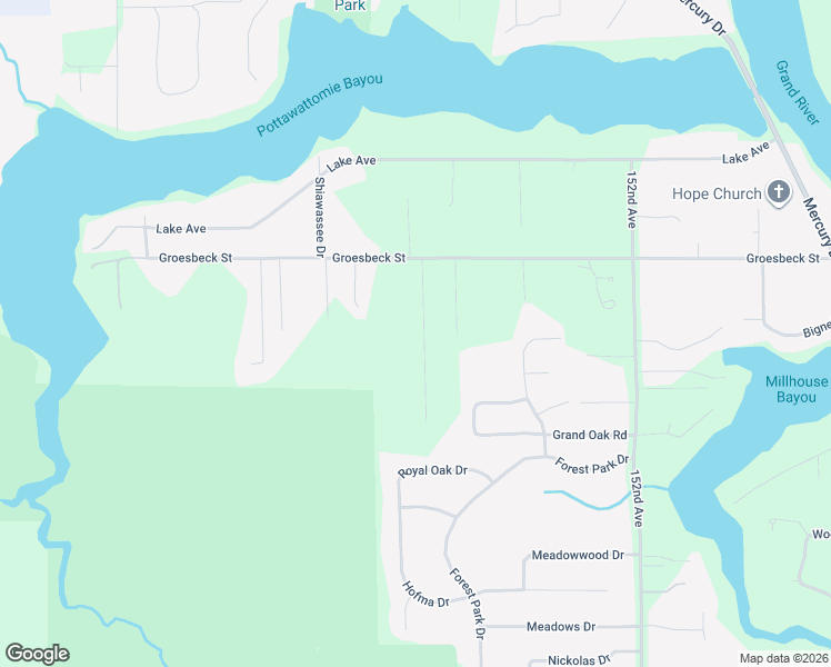 map of restaurants, bars, coffee shops, grocery stores, and more near 14083 155th Avenue in Grand Haven