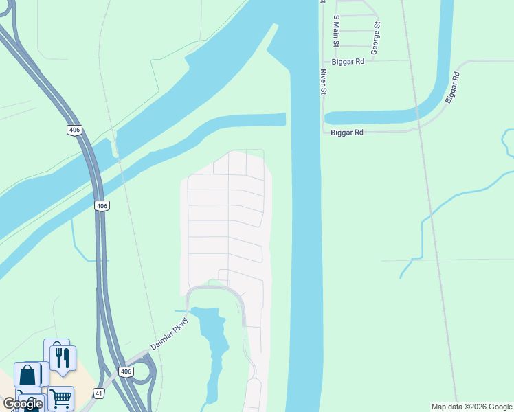 map of restaurants, bars, coffee shops, grocery stores, and more near in Welland