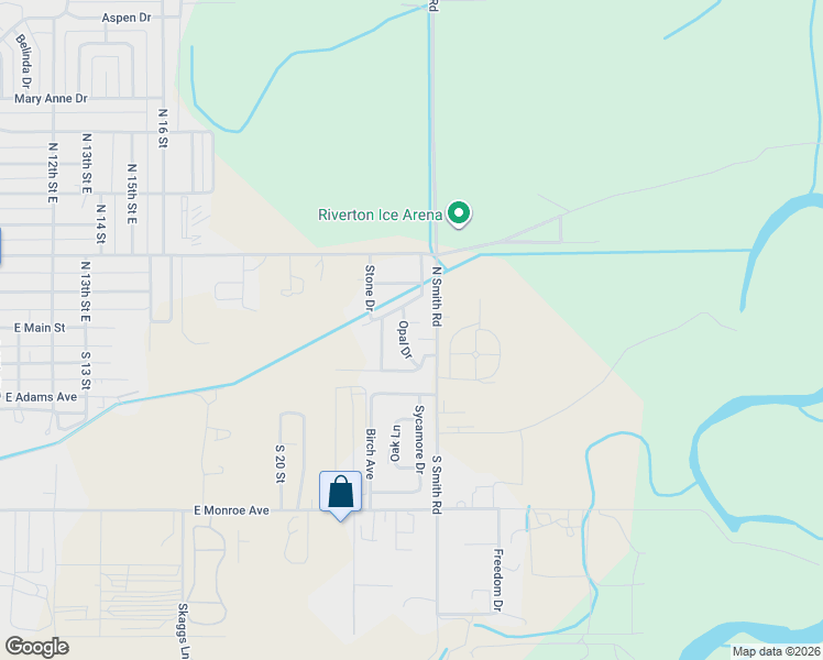 map of restaurants, bars, coffee shops, grocery stores, and more near 2400 Jade Circle in Riverton
