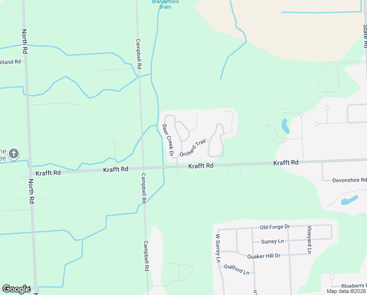 map of restaurants, bars, coffee shops, grocery stores, and more near 123 Orchard Trail in Township of Burtchville