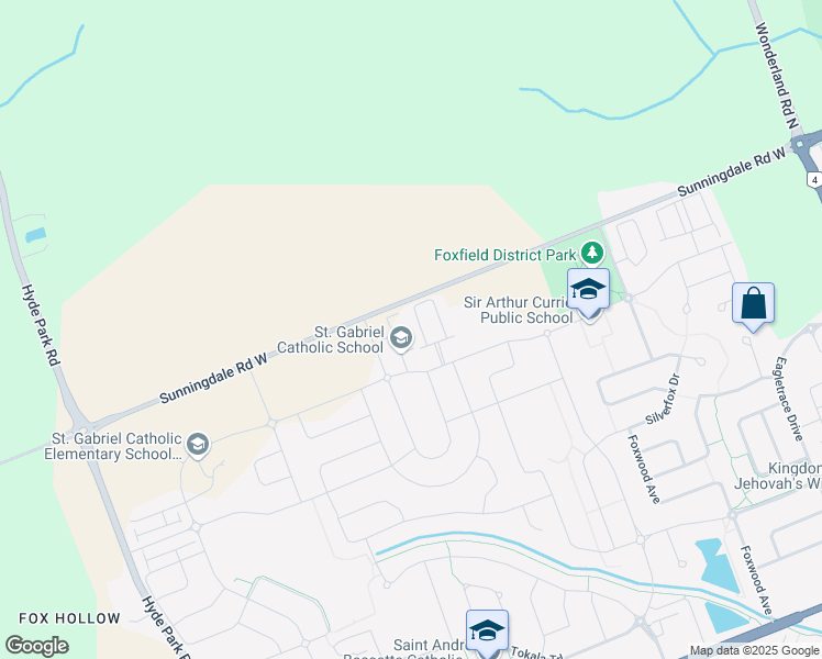 map of restaurants, bars, coffee shops, grocery stores, and more near 1284 Sunningdale Road West in London