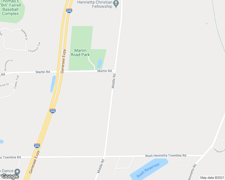 map of restaurants, bars, coffee shops, grocery stores, and more near 1270 County Road 88 in Rush