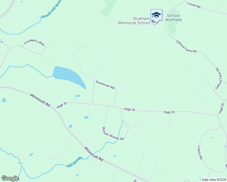 map of restaurants, bars, coffee shops, grocery stores, and more near 1 Scamman Road in Stratham