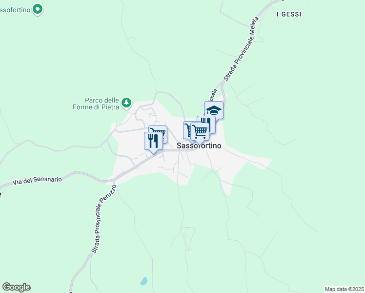 map of restaurants, bars, coffee shops, grocery stores, and more near 20 Via dell'Orfanotrofio in Sassofortino