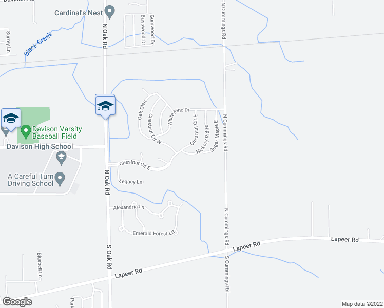 map of restaurants, bars, coffee shops, grocery stores, and more near 32 Hickory Ridge in Davison