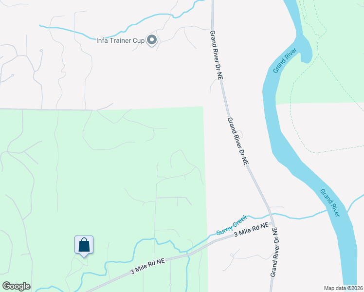 map of restaurants, bars, coffee shops, grocery stores, and more near 4574 Loggers Run Northeast in Grand Rapids