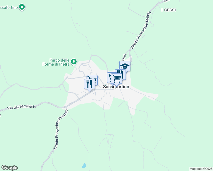 map of restaurants, bars, coffee shops, grocery stores, and more near 20 Via dell'Orfanotrofio in Sassofortino