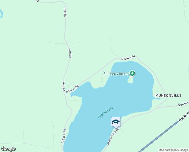 map of restaurants, bars, coffee shops, grocery stores, and more near 489 North Shore Road in Stoddard