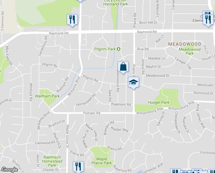map of restaurants, bars, coffee shops, grocery stores, and more near 2506 Sara Road in Madison
