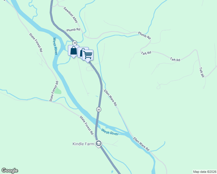 map of restaurants, bars, coffee shops, grocery stores, and more near in Townshend