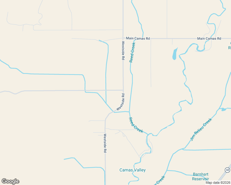map of restaurants, bars, coffee shops, grocery stores, and more near 1398 Westside Road in Camas Valley